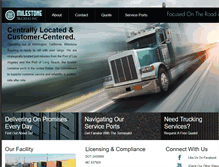 Tablet Screenshot of milestonetrucking.com